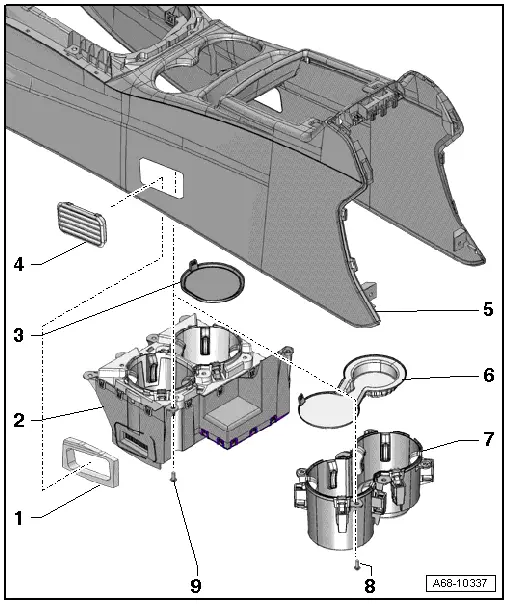 Audi Q5. Overview - Center Console, Cupholder