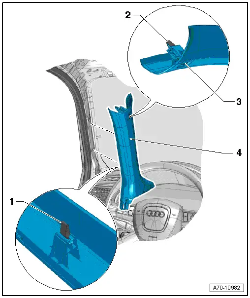 Audi Q5. Overview - A-Pillar Trim Panel