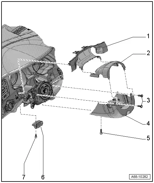 Audi Q5. Overview - Steering Column Trim Panel