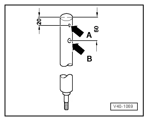 Audi Q5. Front Shock Absorbers, Venting and Emptying