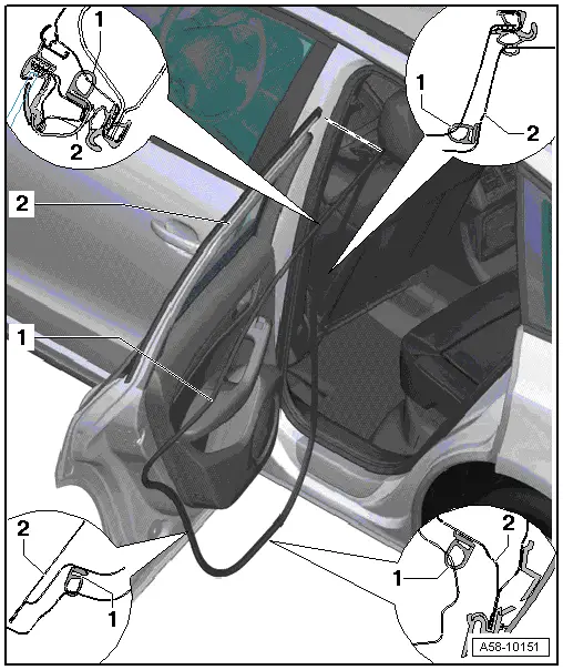 Audi Q5. Outer Door Seal, Replacing