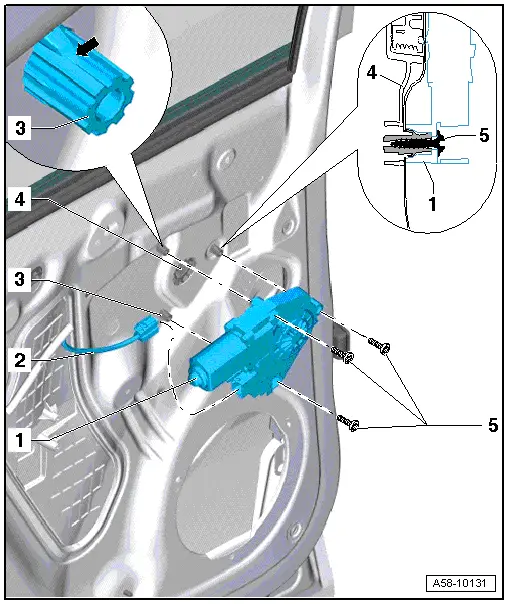 Audi Q5. Window Regulator, Removing and Installing