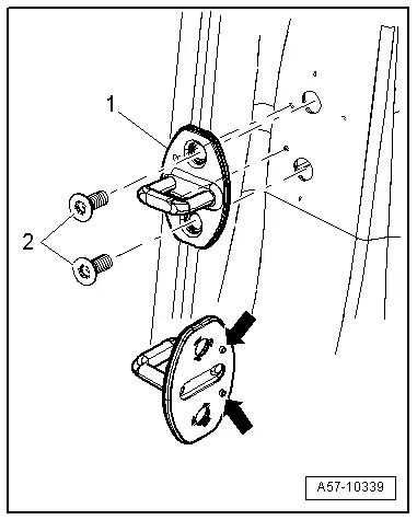 Audi Q5. Striker Pin, Adjusting