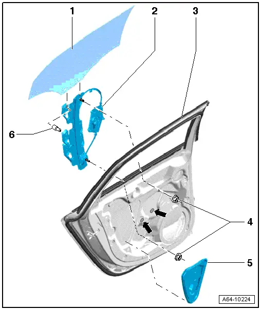 Audi Q5. Overview - Rear Door Window