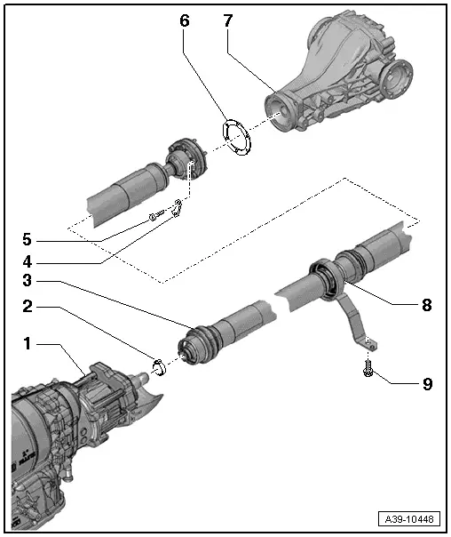 Audi Q5. Overview - Driveshaft, Mounted On Transmission Side