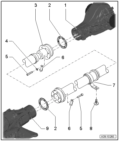 Audi Q5. Overview - Driveshaft, Bolts On Transmission Side