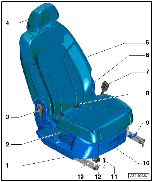 Audi Q5. Overview - Front Folding Passenger Seat