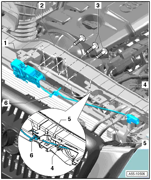 Audi Q5. Overview - Hood Latch