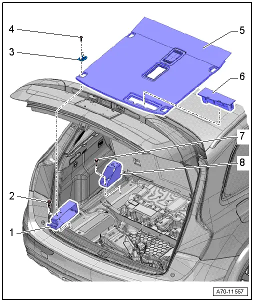 Audi Q5. Overview - Luggage Compartment Floor, Hybrid Vehicles