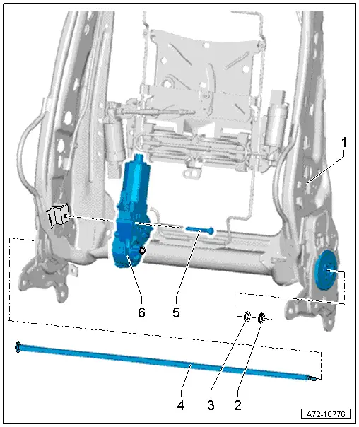 Audi Q5. Overview - Backrest Adjustment Motor