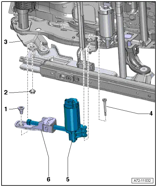 Audi Q5. Overview - Seat Height Adjustment Motor