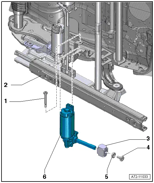 Audi Q5. Overview - Seat Angle Adjustment Motor