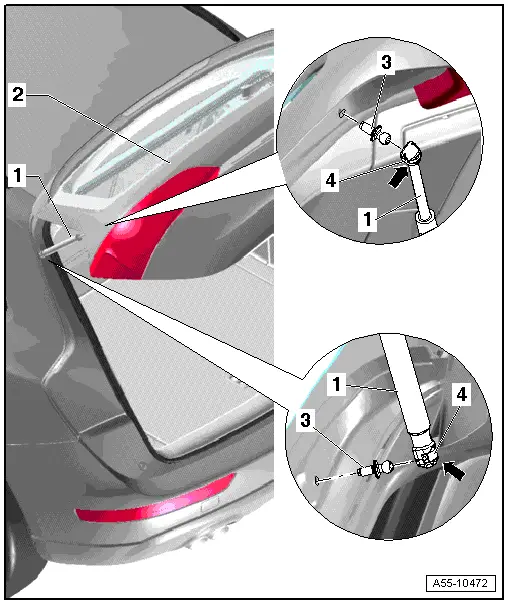 Audi Q5. Overview - Gas-Filled Strut