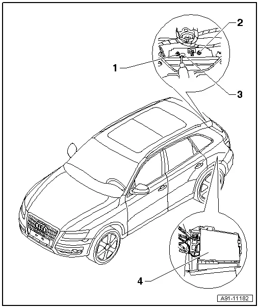 Audi Q5. Component Location Overview - Rearview Camera System