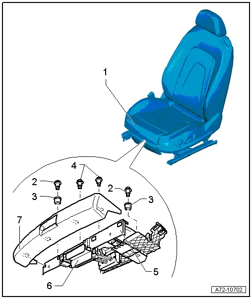 Audi Q5. Overview - Seat Depth Adjuster