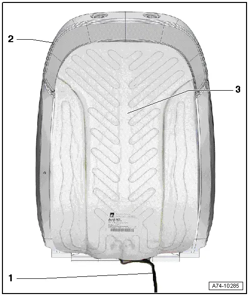 Audi Q5. Overview - Seat Backrest Heating Element, Standard, Sport, Folding Seat