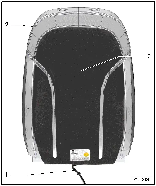 Audi Q5. Backrest Heating Element, Assembly Overview, Comfort Seat