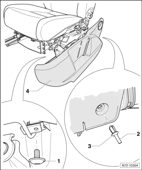 Audi Q5. Overview - Sill and Tunnel Side Trim, Standard Seat, Comfort Seat, Sport Seat