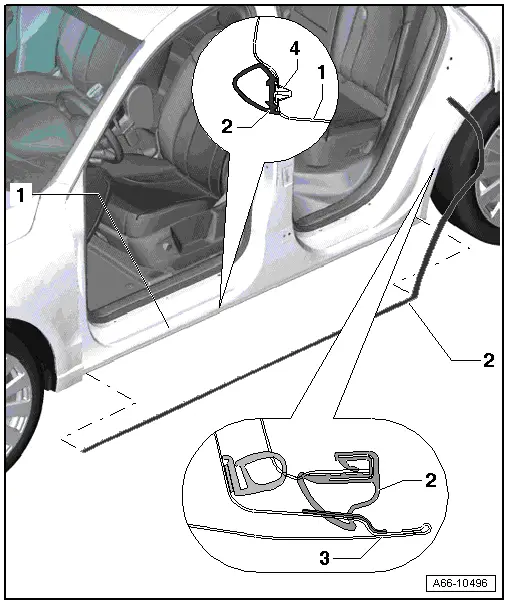 Audi Q5. Overview - Sill Panel Seal