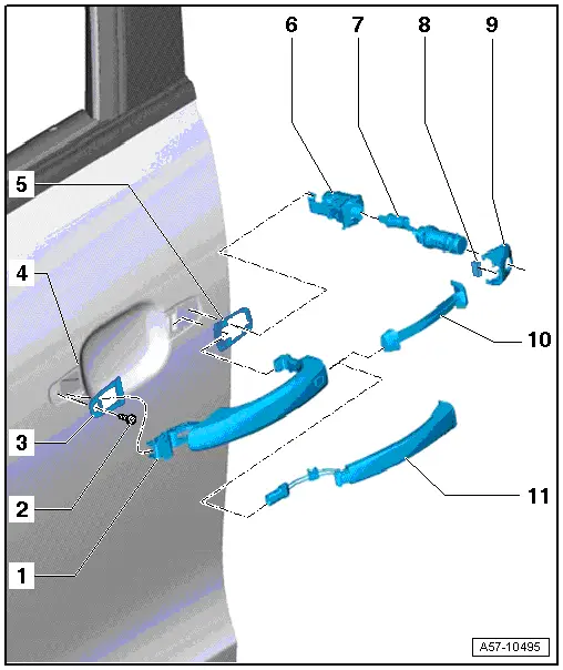 Audi Q5. Door Handle