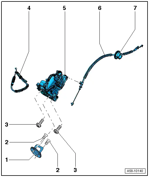 Audi Q5. Door Lock and Catch