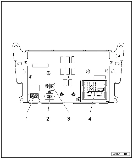 Audi Q5. Radio Connector Assignment, Symphony