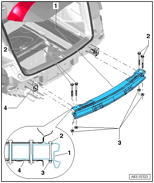 Audi Q5. Impact Member, Removing and Installing