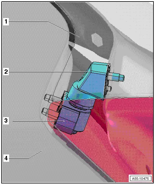 Audi Q5. Adjustment Buffer Installation Position