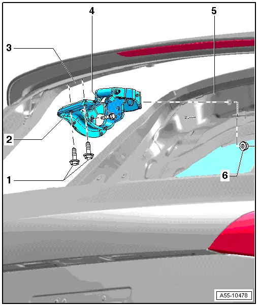 Audi Q5. Hinges, Removing and Installing