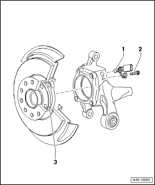 Audi Q5. Overview - Rear Axle Speed Sensor