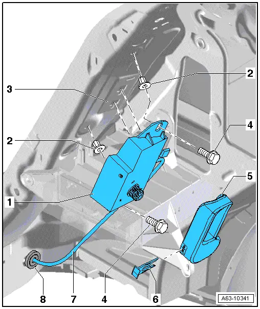 Audi Q5. Overview - Hand Actuator Bracket